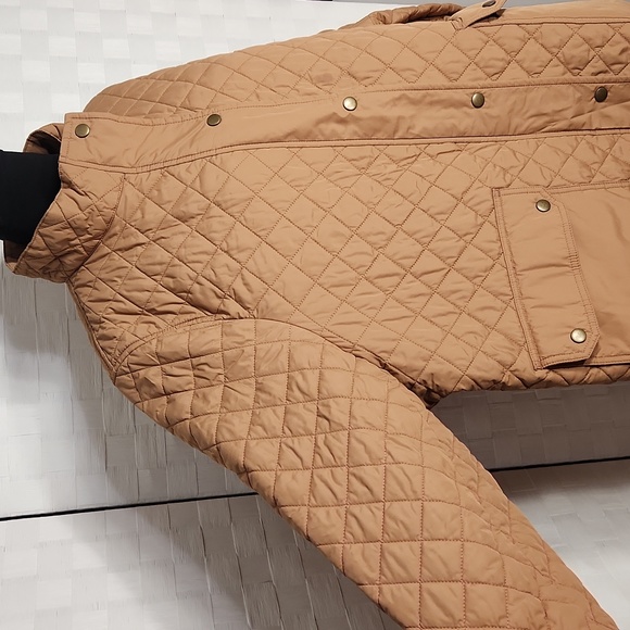 Lands' End Camel Colored Quilted Mid-Length Jacket - Size 3X - Picture 2 of 15